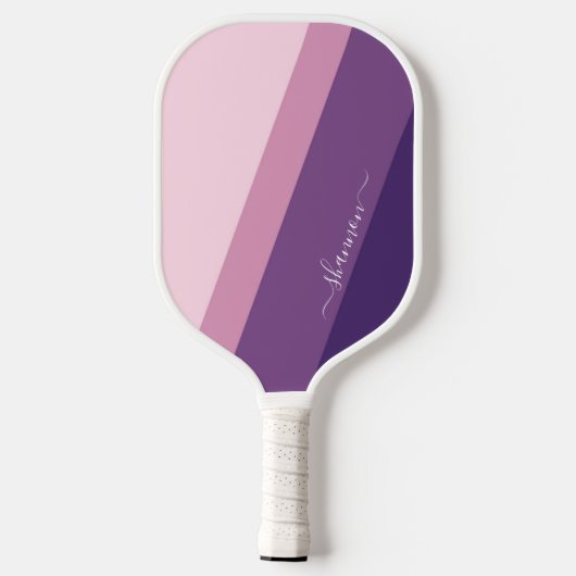 Lila-Pink-Kalligrafie-Paddel Pickleball Schläger (Rückseite)