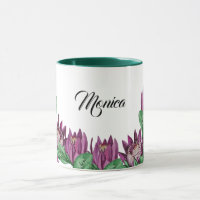 Lila Pink King Protea Wasserfarbe Handgemalt