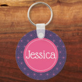 Lila Pink Lazer Schlüsselanhänger (Vorderseite)