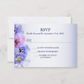 Lila Pink Lilac Pansy Floral Wedding Party RSVP Karte (Vorderseite)