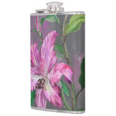 Lila Pink Lily Blume Flask Lilies Painting Flachmann (Links)