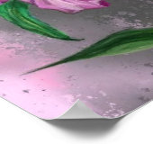 Lila Pink Lily Blume Poster Painting (Ecke)