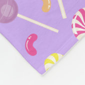 Lila Pink Lollipop Candy Pattern Fleece Blanken (Ecke)