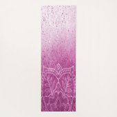 Lila Pink Mandala Meditation Yogamatte (Rückseite)