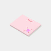 Lila Pink mit roten Pfeilen Post-it Klebezettel (angewinkelt)