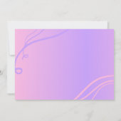 Lila Pink Moderne Geburtstagseinladung Einladung (Rückseite)