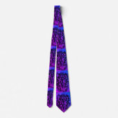 Lila Pink Neon Elephant Neck Tie Krawatte (Rückseite)