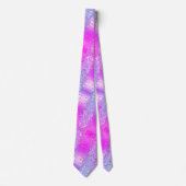Lila Pink Neon Glitzer Tropfen Party Neck Tie Krawatte (Vorderseite)