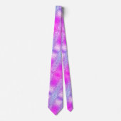 Lila Pink Neon Neck Tie Glitzer Funkelnd Tropfen Krawatte (Vorderseite)