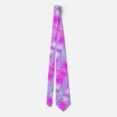 Lila Pink Neon Neck Tie Glitzer Funkelnd Tropfen Krawatte (Rückseite)