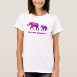 Lila Pink Ombre Elephant Kuh Calf T - Shirt