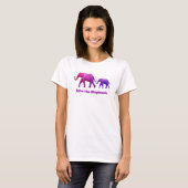Lila Pink Ombre Elephant Kuh Calf T - Shirt (Vorne ganz)