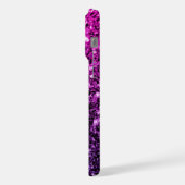 Lila Pink Ombre Glitzer Glitzern iPhone Hülle (Linke Seite)