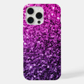 Lila Pink Ombre Glitzer Glitzern iPhone Hülle (Rückseite)