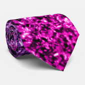 Lila Pink Ombre Glitzer Glitzern Krawatte (Gerollt)