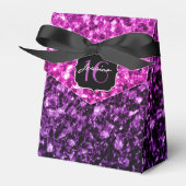 Lila Pink Ombre Glitzer Glitzern Sweet 16 Geschenkschachtel (Vorderseite)