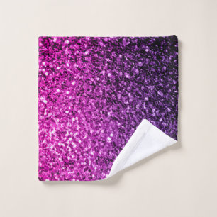 Lila Pink Ombre Glitzer Glitzern Waschlappen