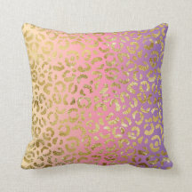 Lila Pink Ombre Gold Leopard Glam