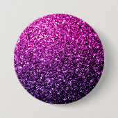 Lila Pink Ombre Imitate Glitzer Glitzern Button (Vorderseite)