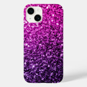 Lila Pink Ombre Imitate Glitzer Glitzern Case-Mate iPhone Hülle (Rückseite)