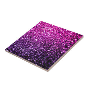 Lila Pink Ombre Imitate Glitzer Glitzern Fliese