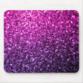 Lila Pink Ombre Imitate Glitzer Glitzern Mousepad (Vorne)