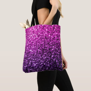 Lila Pink Ombre Imitate Glitzer Glitzern Tasche