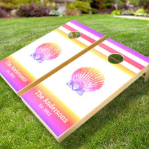 Lila pink ombre seashell Küstenstrand Spaß