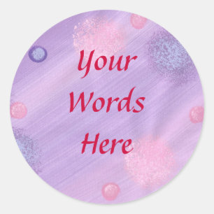 Lila Pink on Lavender, Ihre Worte hier Aufkleber