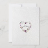 Lila Pink Peony Blume Gold Lingerie Dusche Einladung (Rückseite)