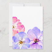 Lila Pink Peony Bridal Dusche Einladung (Rückseite)