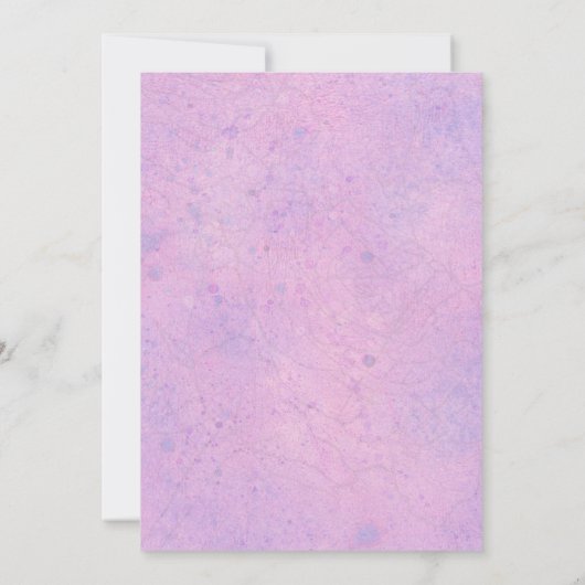 Lila Pink Peony Rose Blumensaft 16 Party Einladung (Rückseite)