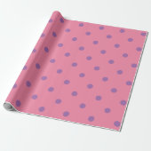 lila Pink-Polka-Punkte Geschenkpapier (Ungerollt)