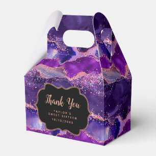 Lila Pink Sequins Agate 16 . Geburtstag Vielen Dan Geschenkschachtel