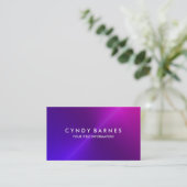 Lila Pink Sheen Business Card Visitenkarte (Stehend Vorderseite)