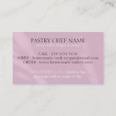 Lila Pink Soft Pastry Spoke Spatula Koch Bake Visitenkarte (Rückseite)