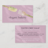 Lila Pink Soft Pastry Spoke Spatula Koch Bake Visitenkarte (Vorne/Hinten)
