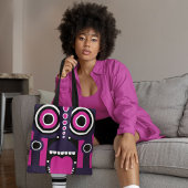 Lila Pink Tiki Art Tasche