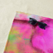 Lila Pink Tulips Beach Handtuch (Beispiel)