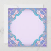 Lila Pink Tutu Girl Babydusche Einladung (Rückseite)