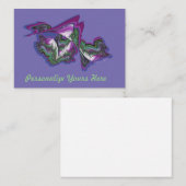 Lila Pink- und Periwinkl-Karte Mitteilungskarte (Vorne/Hinten)