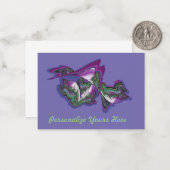 Lila Pink- und Periwinkl-Karte Mitteilungskarte (Vorderseite/Rückseite Beispiel)