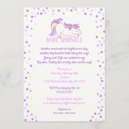 Lila Pink Unicorn Baby Sprinkle Einladung