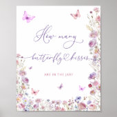 Lila Pink Wie viele Butterfly Kisses Game Poster (Vorne)