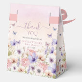 Lila Pink Wildblume Schmetterlinge Baby in Bloom Geschenkschachtel (Rückseite)