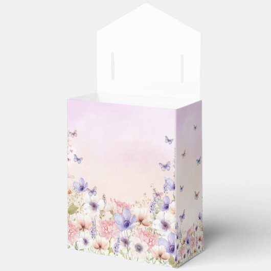 Lila Pink Wildblume Schmetterlinge Baby in Bloom Geschenkschachtel (Offen)