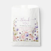 Lila Pink Wildblume Schmetterlinge Baby in Bloom Geschenktütchen (Vorderseite)