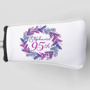 Lila Pink Wreath 95. Geburtstagsputter Golf Headcover
