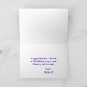 Lila Pink Yellow Blue Moderne 50. Geburtstag Karte (Innenseite)