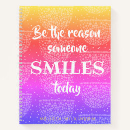 Lila Pink Yellow Ombre Rainbow - Name hinzufügen Notizblock